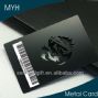 elegant black anodized metal business card